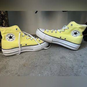 Yellow color platform chuck taylor all star